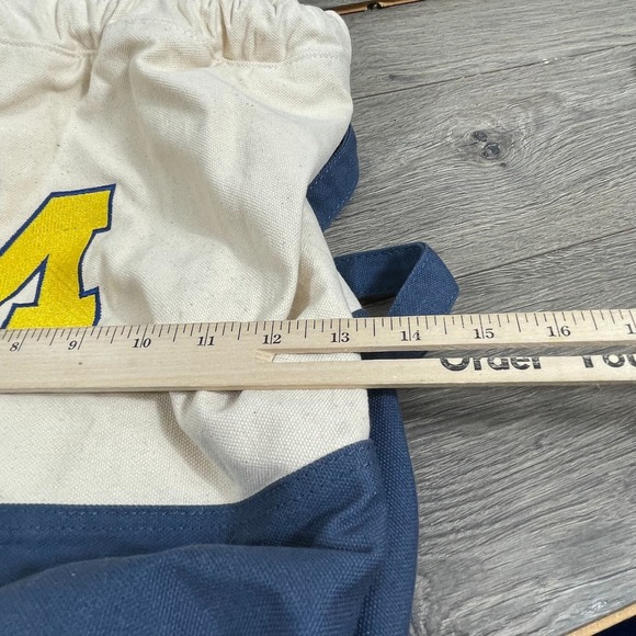 VTG University of Michigan Wolverines Backpack Tote Canvas‎ Tailgate Football UM - Picture 9 of 9